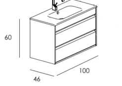 Mobile arredo bagno smart.46-01 calypso Mastella: mobile bagno sospeso A PREZZI OUTLET