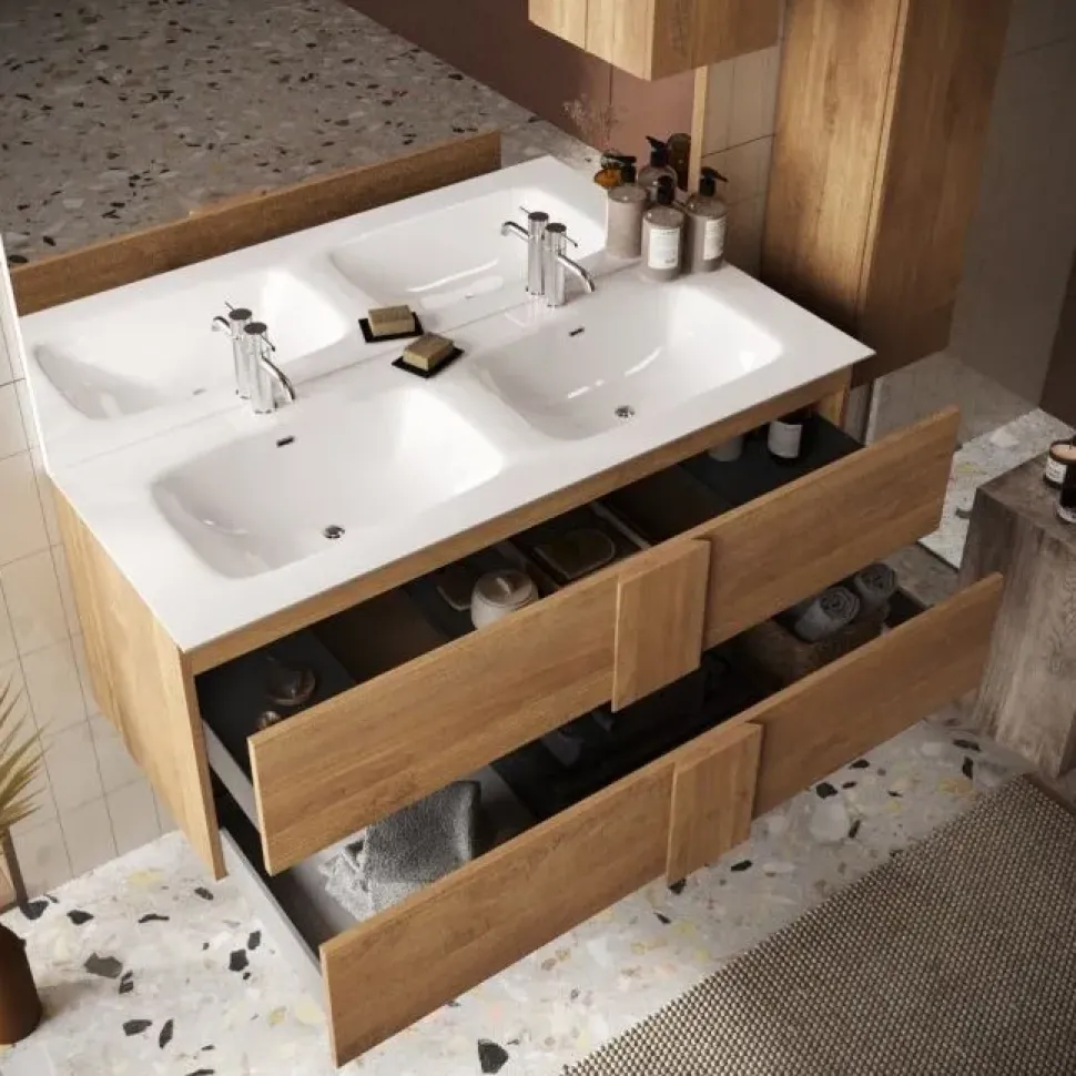 Mobile bagno a terra Bagno doppio lavabo come foto di Md work SCONTATO - 45%