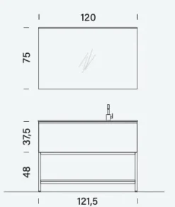 Mobile bagno A terra Bg028 Compab a prezzo scontato