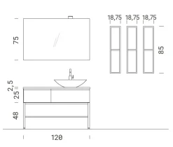Mobile bagno A terra Bgo 2020 Compab a prezzo ribassato
