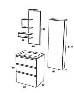 Mobile bagno A terra Ibay Ideal bagni scontato - 30%