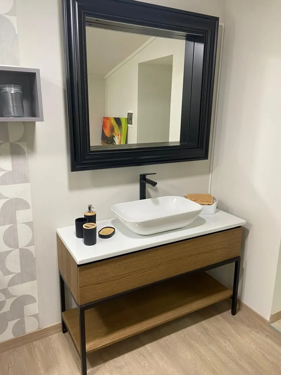 Mobile bagno A terra Ink impiallacciato Compab con forte sconto