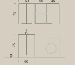 Mobile bagno A terra Lavanderia up028 Compab a prezzo scontato