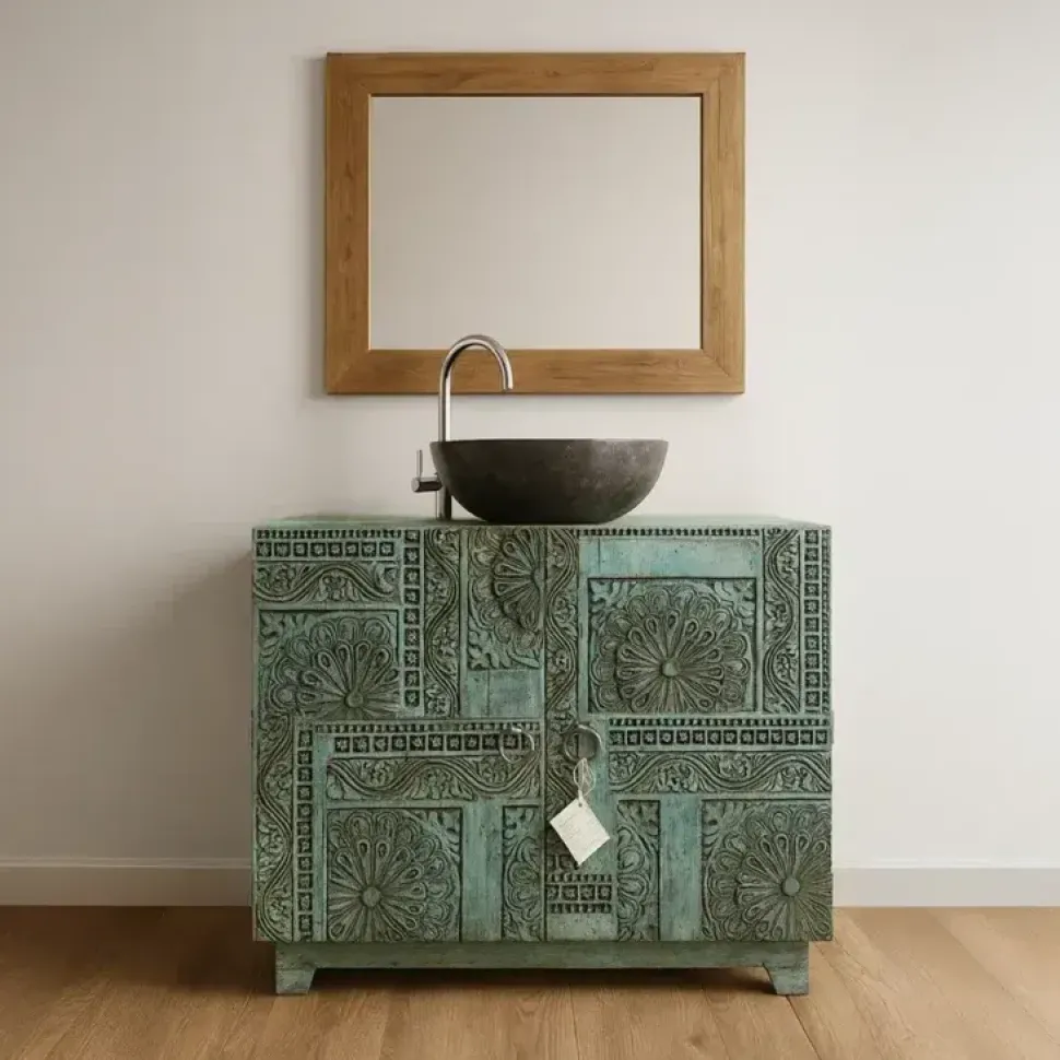 Mobile bagno A terra Mobile etnico bagno bilbao Nuovi mondi collection a prezzi outlet