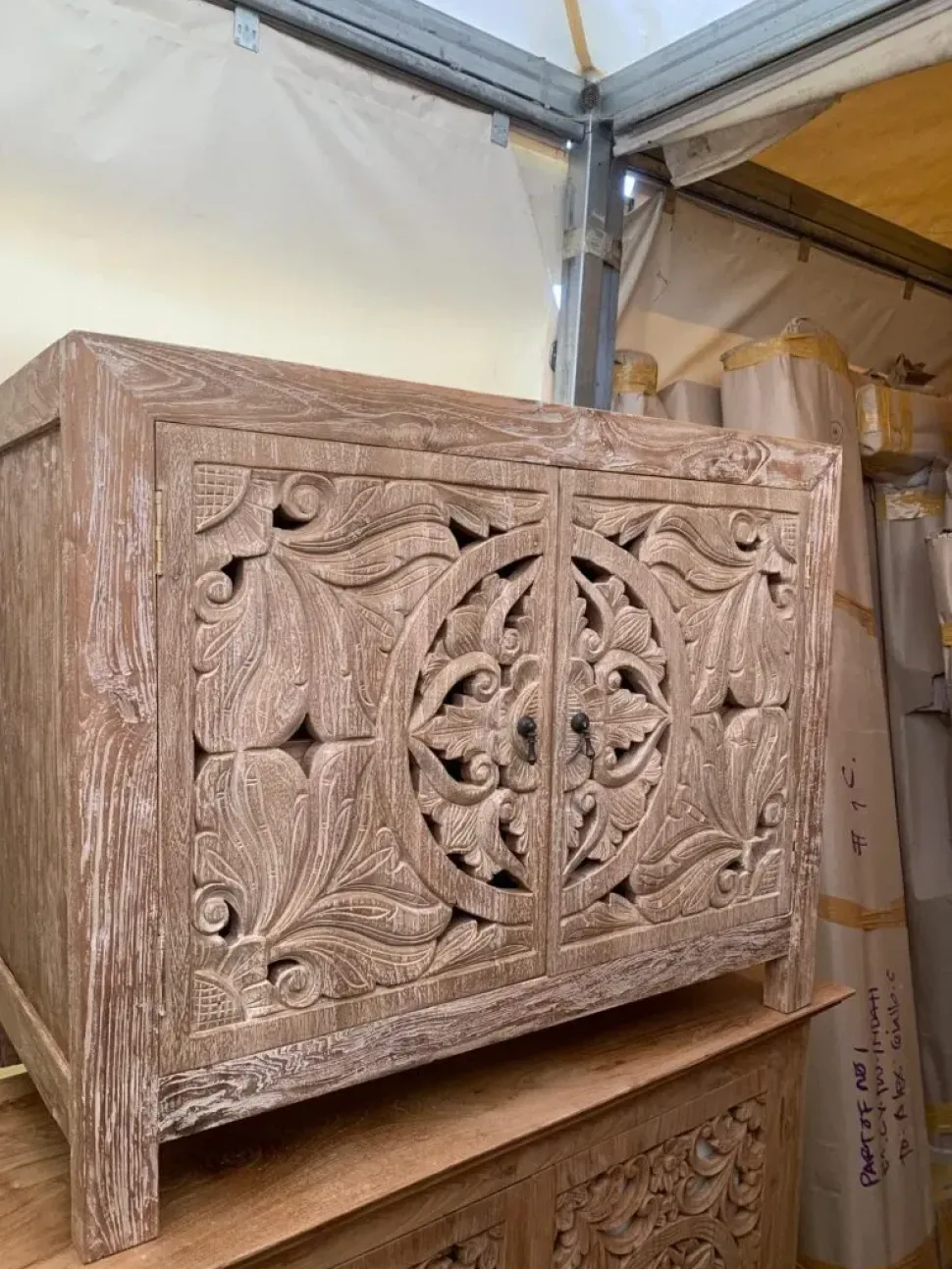 Mobile bagno A terra Mobile bagno oriente teak Outlet etnico scontato - 30%