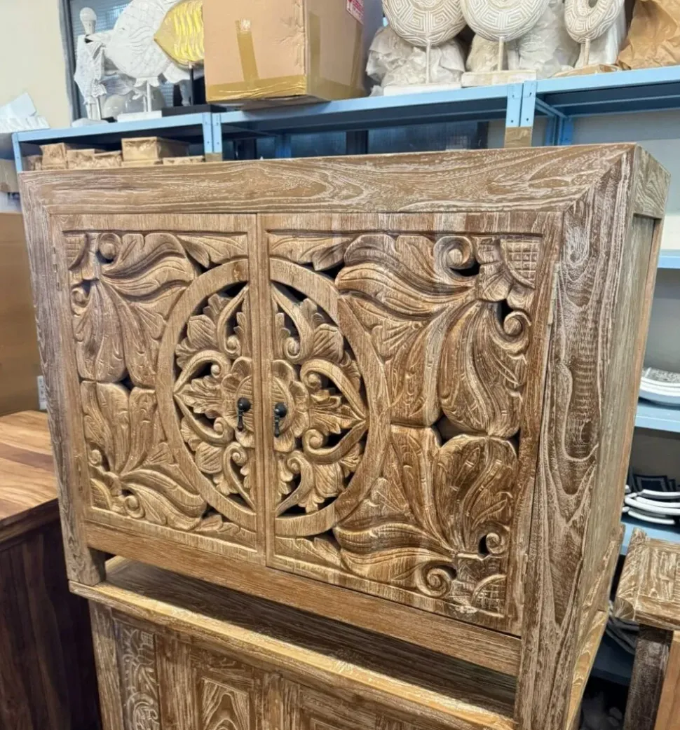 Mobile bagno A terra Mobile bagno oriente teak Outlet etnico scontato - 30%