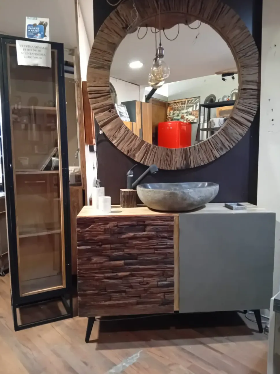 Mobile bagno A terra Mobile bagno quercia di rovere design Nuovi mondi collection scontato - 46%