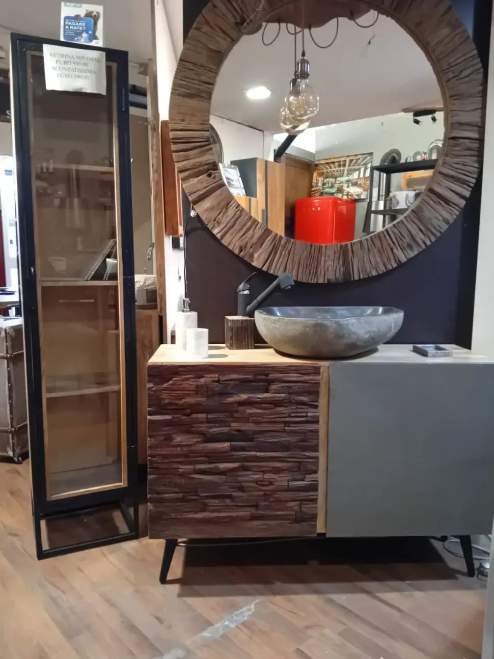 Mobile bagno A terra Mobile bagno quercia di rovere design Nuovi mondi collection scontato - 46%