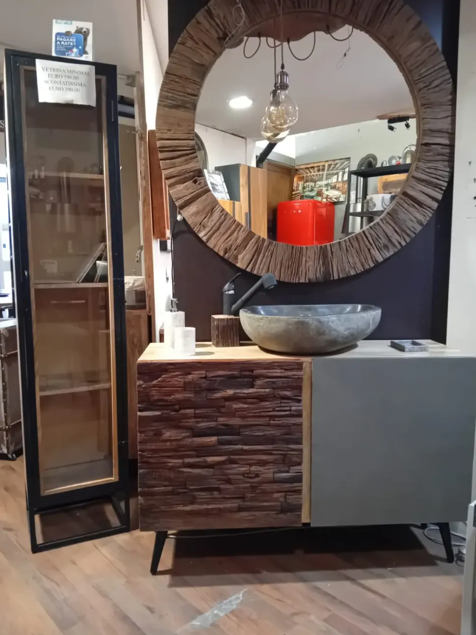 Mobile bagno A terra Mobile bagno quercia di rovere design Nuovi mondi collection scontato - 46%