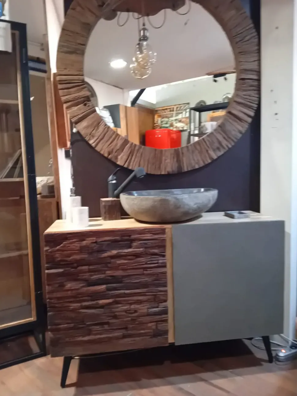 Mobile bagno A terra Mobile bagno quercia di rovere design Nuovi mondi collection scontato - 46%