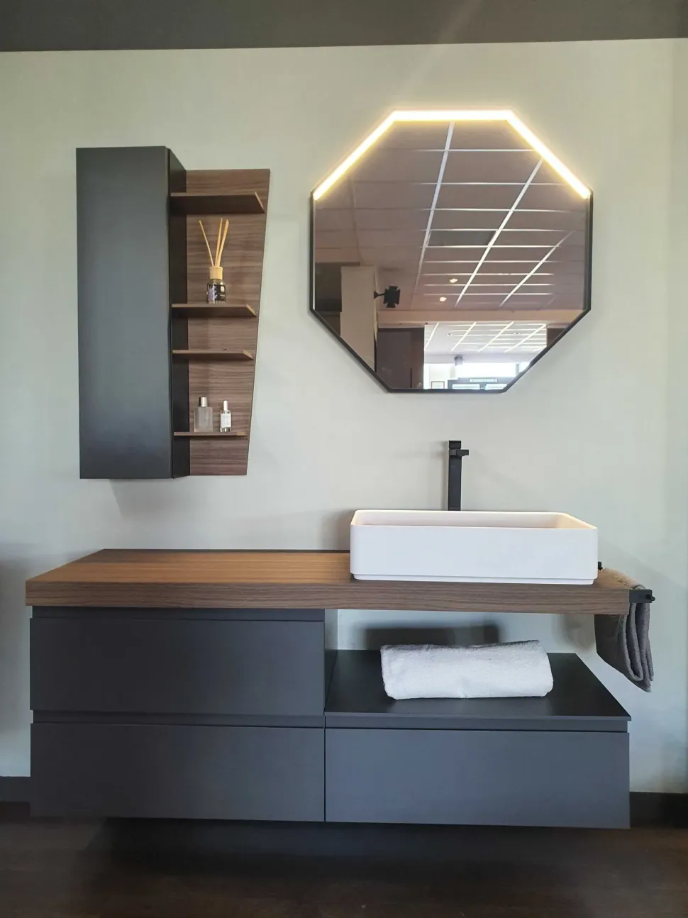 Mobile bagno Baxar Surf grigio fumè IN OFFERTA OUTLET