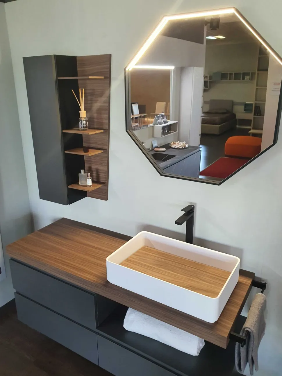 Mobile bagno Baxar Surf grigio fumè IN OFFERTA OUTLET