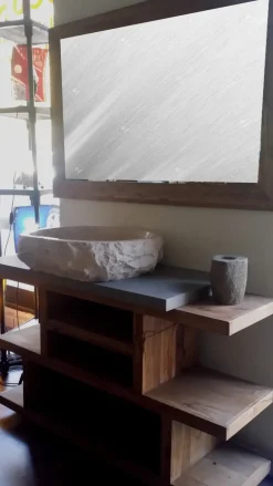 Mobile bagno Collezione esclusiva Mobile bagno  zen iroko i  legno di noce indiano  in offerta outlet IN OFFERTA OUTLET