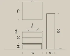 Mobile bagno Compab Up018 con uno sconto imperdibile