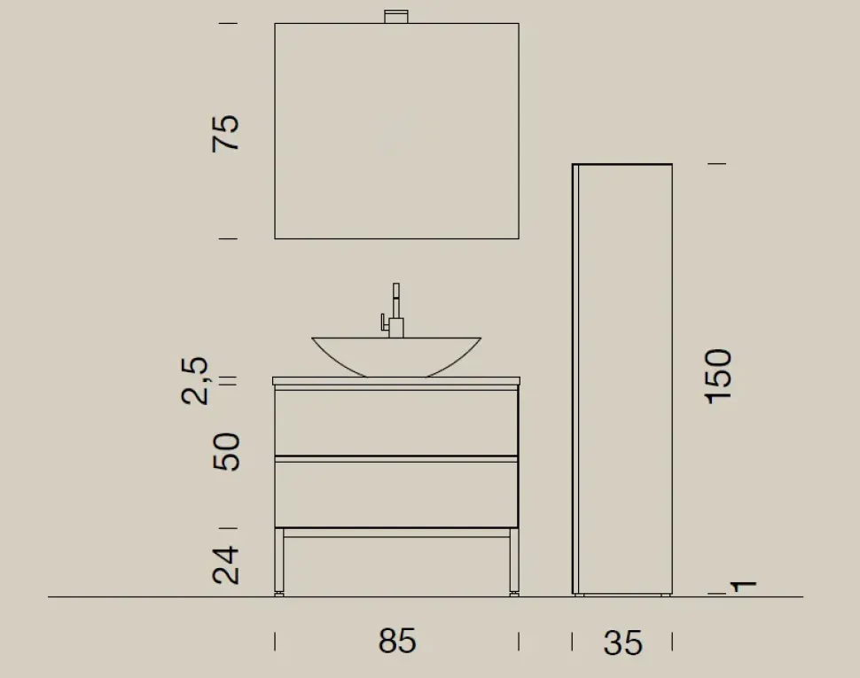 Mobile bagno Compab Up018 con uno sconto imperdibile