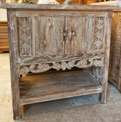 Mobile bagno design Mobile consolle bagno teak decapato di Outlet etnico in OFFERTA OUTLET - 33%