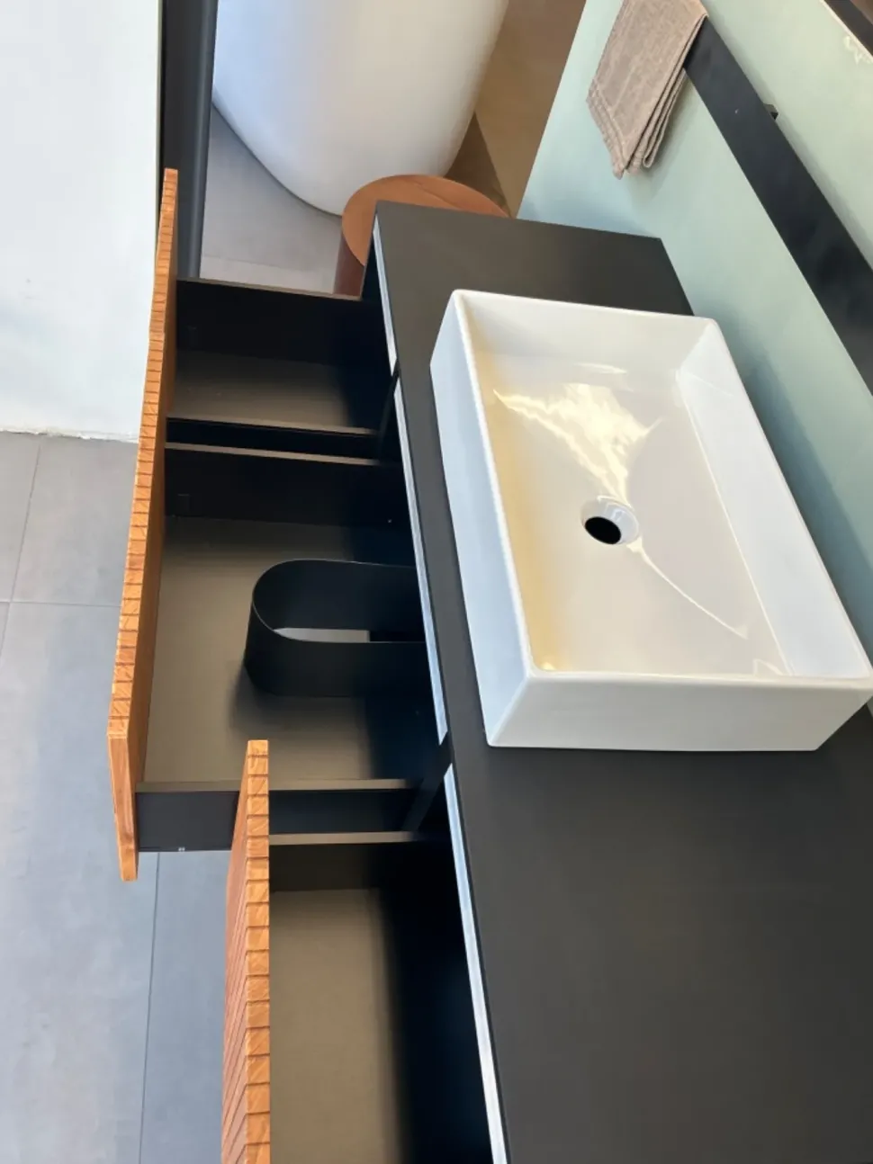 Mobile bagno Door strips teak Moab 80 SCONTATO a PREZZI OUTLET