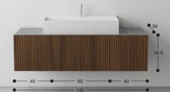 Mobile bagno Door strips teak Moab 80 SCONTATO a PREZZI OUTLET