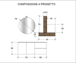 Mobile bagno in laminato modello M1 system di Baxar in Offerta Outlet