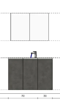 Mobile bagno in laminato modello Arredo bagno scavolini tratto scontato di Scavolini in Offerta Outlet