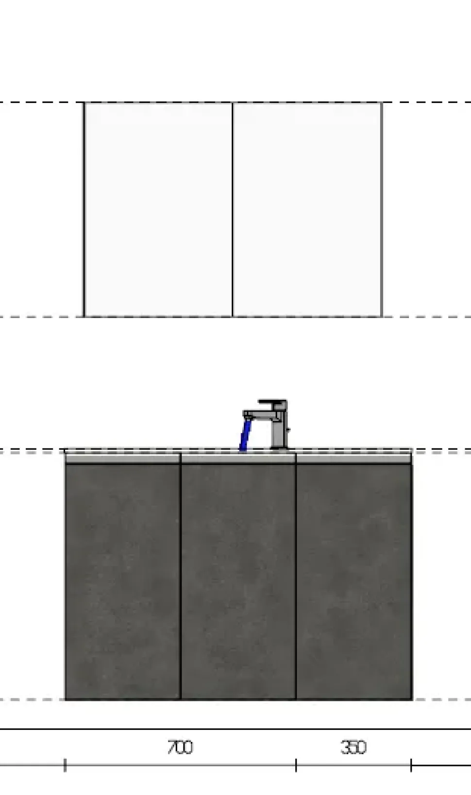 Mobile bagno in laminato modello Arredo bagno scavolini tratto scontato di Scavolini in Offerta Outlet