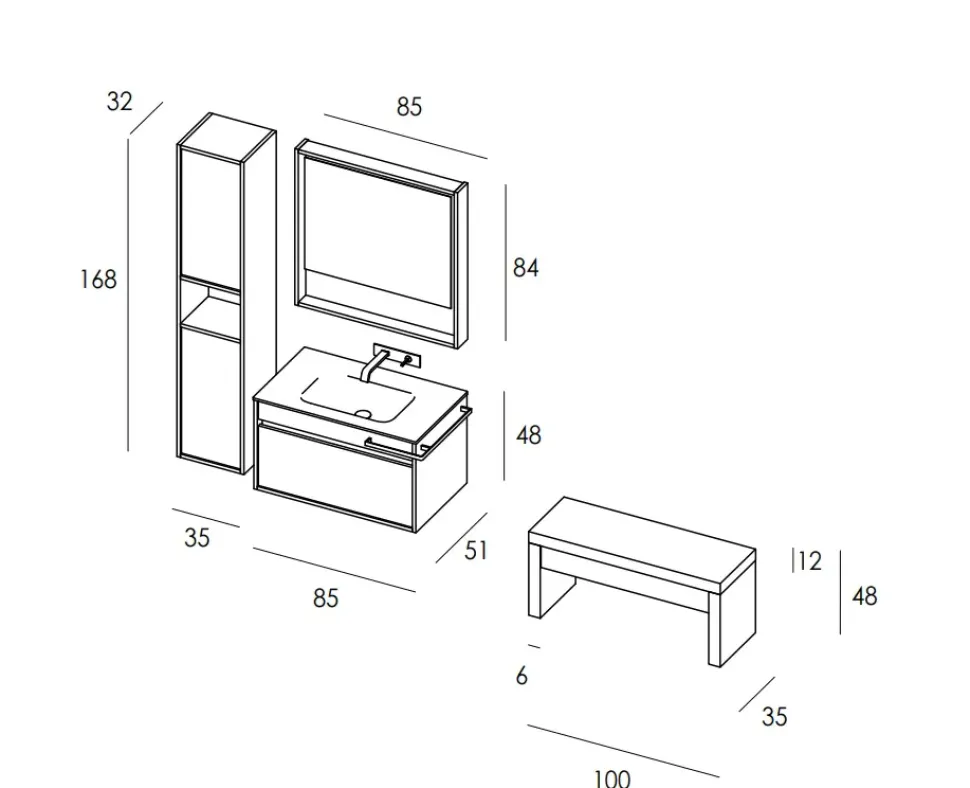 Mobile bagno Mastella Duetto 05 IN OFFERTA OUTLET