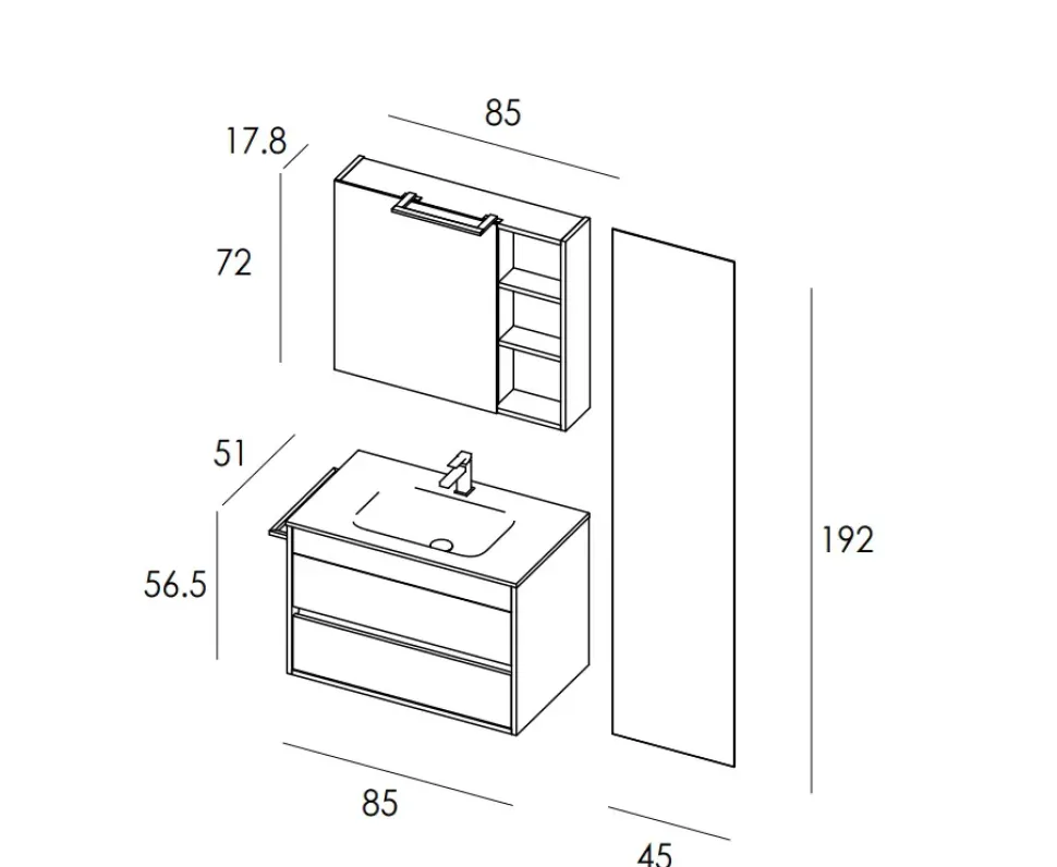 Mobile bagno Mastella Duetto 08 IN OFFERTA OUTLET