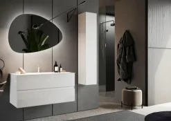 Mobile bagno moderno Bagno doppio lavabo completo di colonna di Md work in OFFERTA OUTLET - 40%
