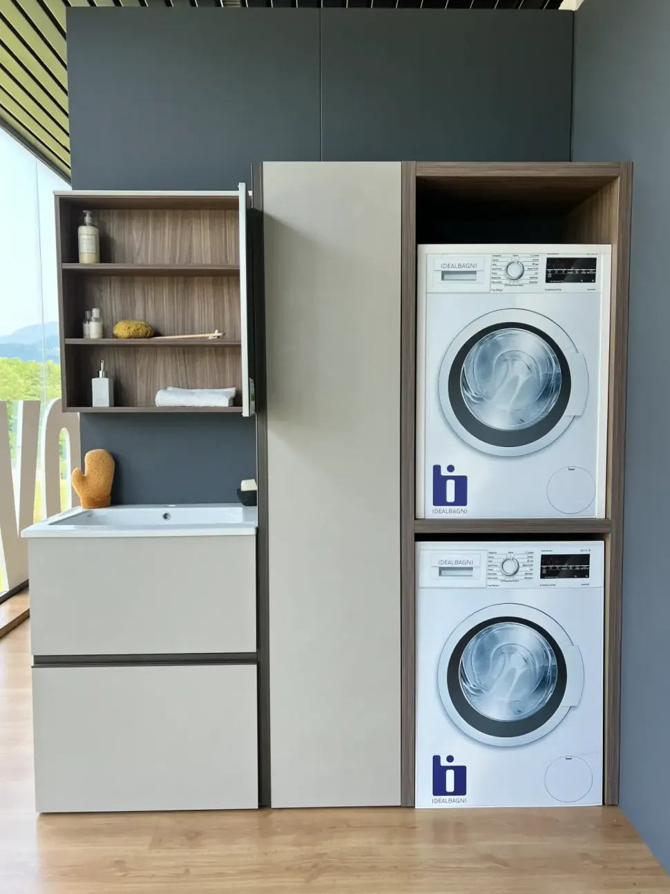 Mobile bagno moderno Laundry di Idealbagni in OFFERTA OUTLET - 40%