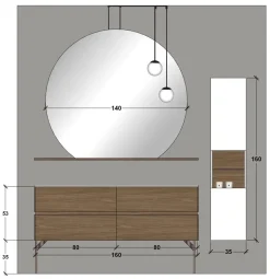 Mobile bagno moderno M2 system di Baxar in OFFERTA OUTLET - 20%