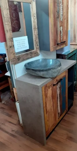 Mobile bagno Outlet etnico Mobile bagno vintage recicle industrial   con un ribasso imperdibile