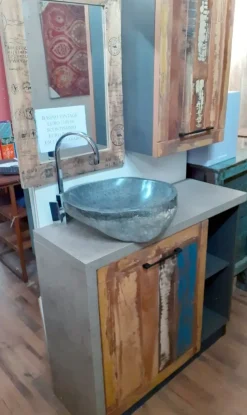 Mobile bagno Outlet etnico Mobile bagno vintage recicle industrial   con un ribasso imperdibile