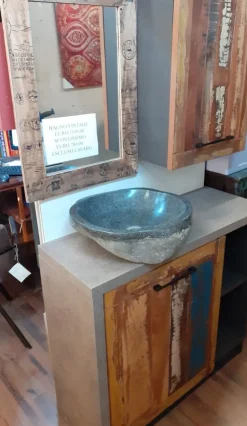 Mobile bagno Outlet etnico Mobile bagno vintage recicle industrial   con un ribasso imperdibile