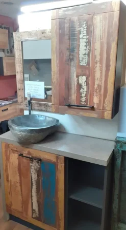 Mobile bagno Outlet etnico Mobile bagno vintage recicle industrial   con un ribasso imperdibile