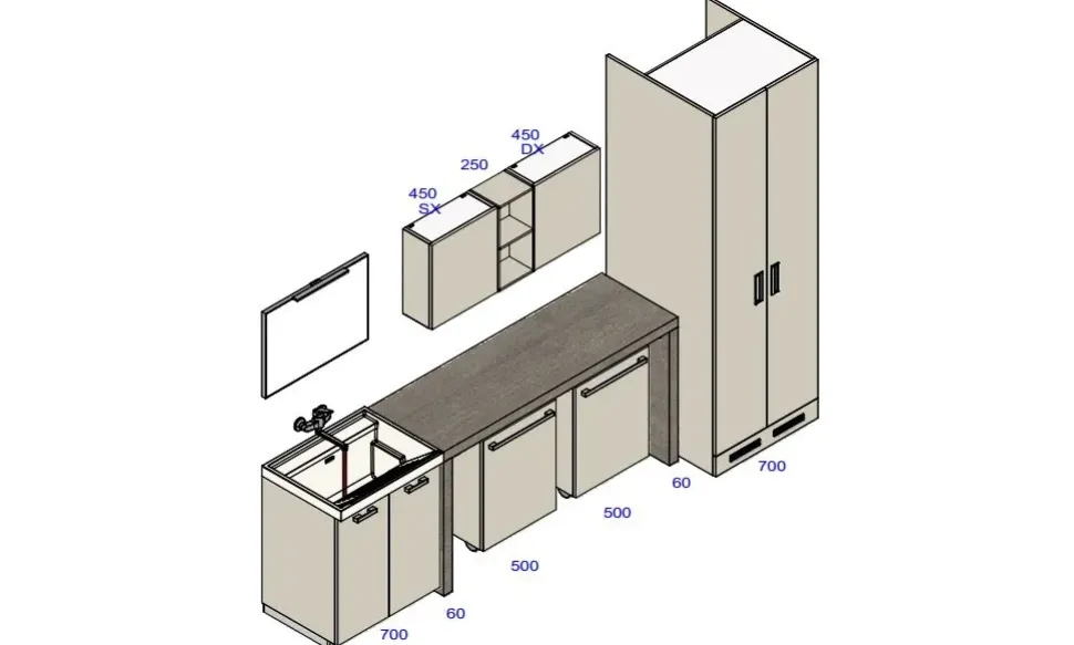 Mobile bagno Scavolini Arredo bagno lavanderia aquo laminato opaco IN OFFERTA OUTLET