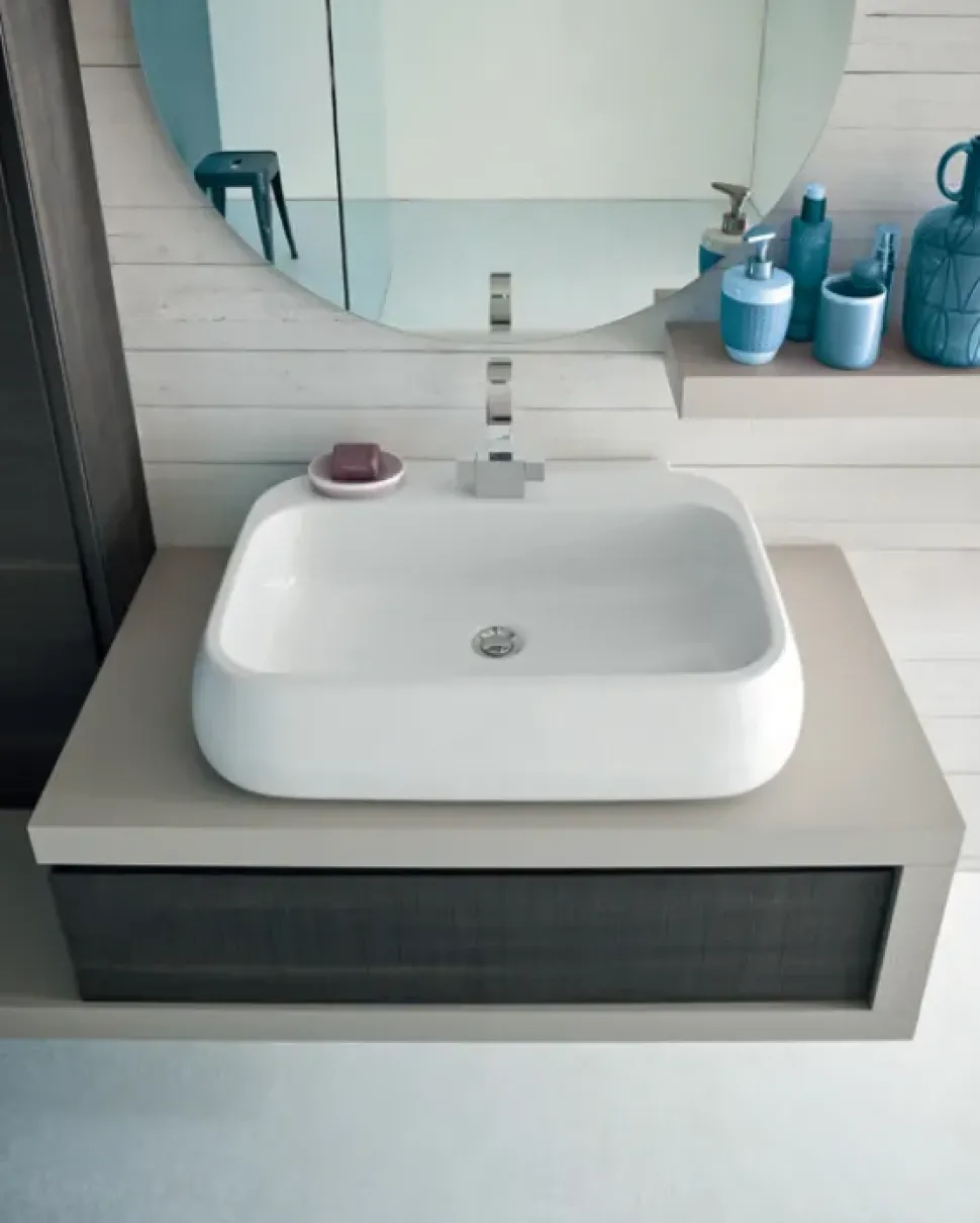 Mobile bagno sospeso Bg17 Compab, prezzo ribassato! Ideale per l'architetto.