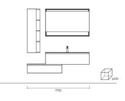 Mobile bagno sospeso Bianca 9 di Cerasa SCONTATO - 30%