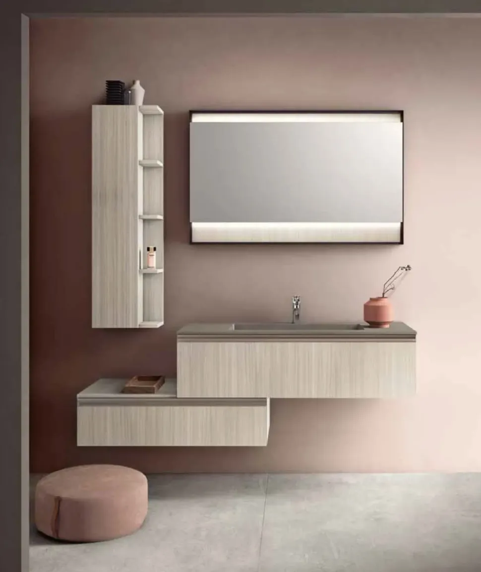 Mobile bagno Sospeso Carta bianca Cerasa a prezzo ribassato