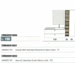 Mobile bagno Sospeso Comp. 009 bagno baxar  Baxar con forte sconto