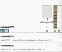 Mobile bagno Sospeso Comp. 009 bagno baxar  Baxar con forte sconto