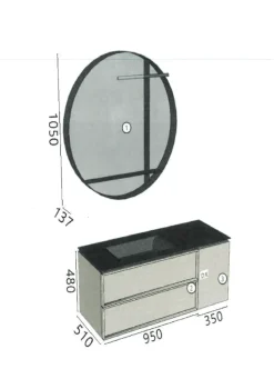 Mobile bagno sospeso Des evolution di Cerasa SCONTATO - 30%