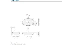 Mobile bagno Sospeso Kreoo decor marmi lavabo da appoggio cashmere marmo gris saint marie Artigianale a prezzi convenienti