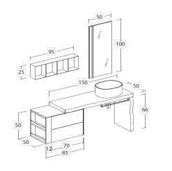 Mobile bagno Sospeso L.14 Legnobagno a prezzi convenienti