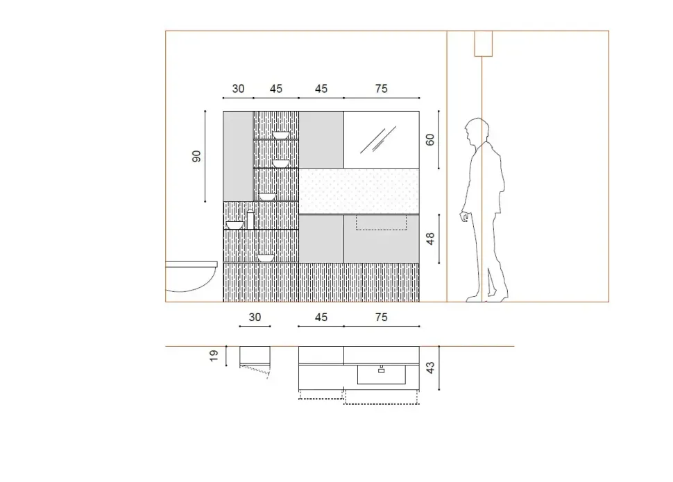 Mobile bagno sospeso Modo project di Altamarea SCONTATO - 41%
