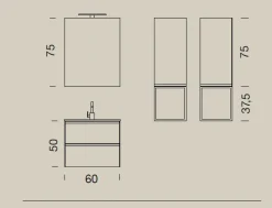 Mobile bagno Sospeso Up001 Compab con forte sconto