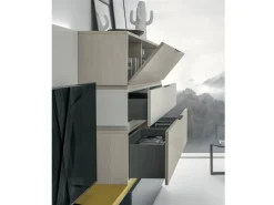 Mobile componibile Collection Tomasella in laminato materico in Offerta Outlet
