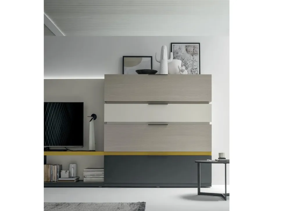 Mobile componibile Collection Tomasella in laminato materico in Offerta Outlet