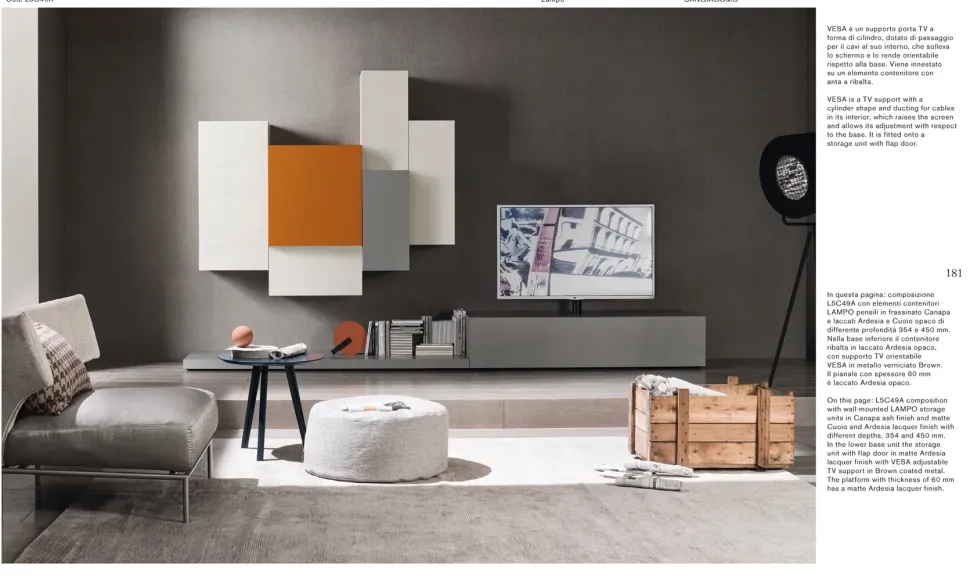 Mobile componibile in stile moderno Sangiacomo in melamminico Offerta Outlet