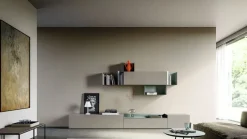 Mobile componibile System day Homes in laccato opaco in Offerta Outlet