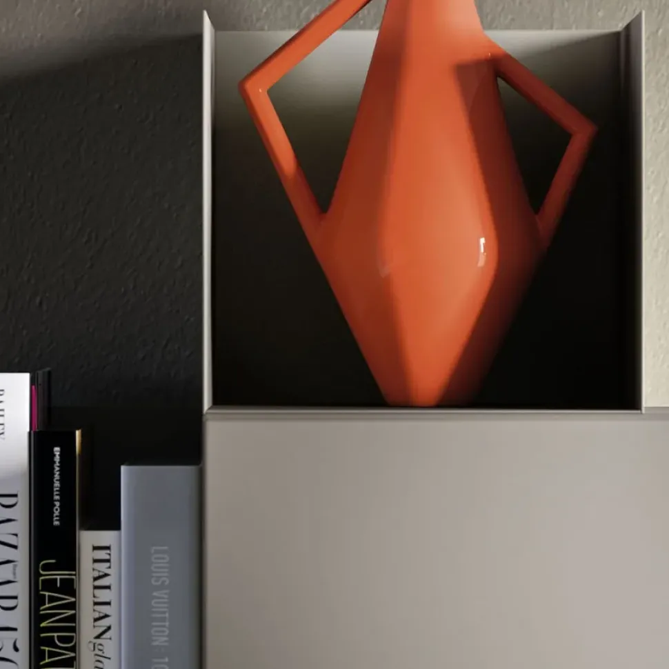 Mobile componibile System day Homes in laccato opaco in Offerta Outlet